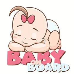 Baby ON Board Decal Sleeping Baby Car Stickers Waterproof Decoration for Rear Window, Bumper