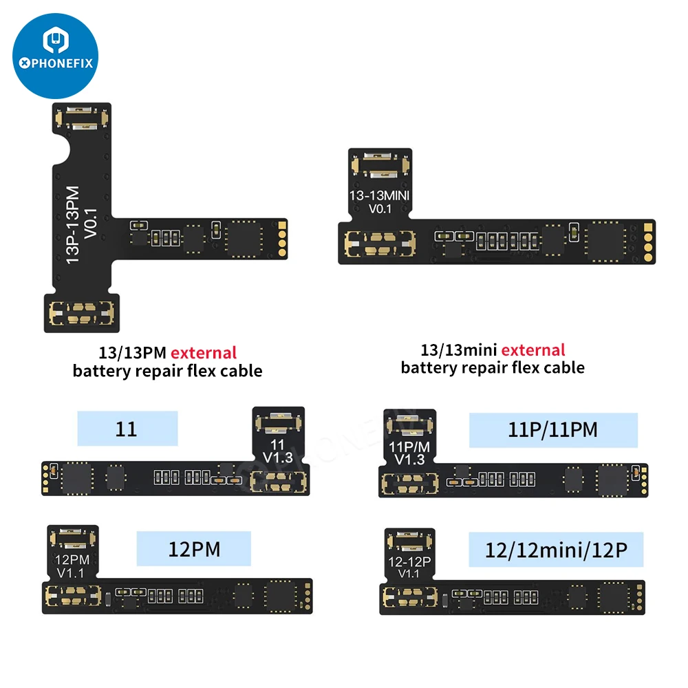 JC V1SE Battery Repair Cable Flex Tag On NO Sodering for iPhone iPhone SE3 11 12 13 14Pro Max Pop-up Repair FPC Remove Warning