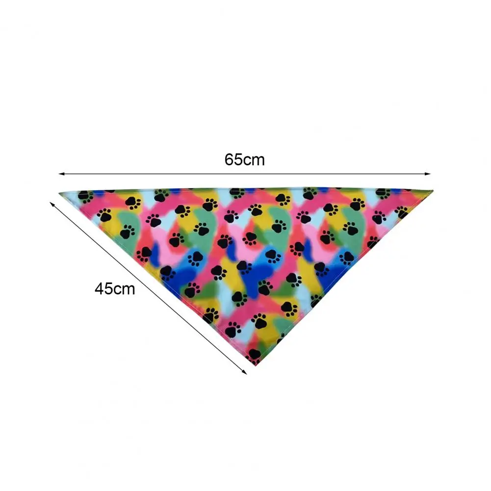 Soft  Pet Neckerchief Lovely Dog Saliva Towel Kitten Printed Scarf Bright Color Triangle Scarf Dog Bandana for Small Dogs