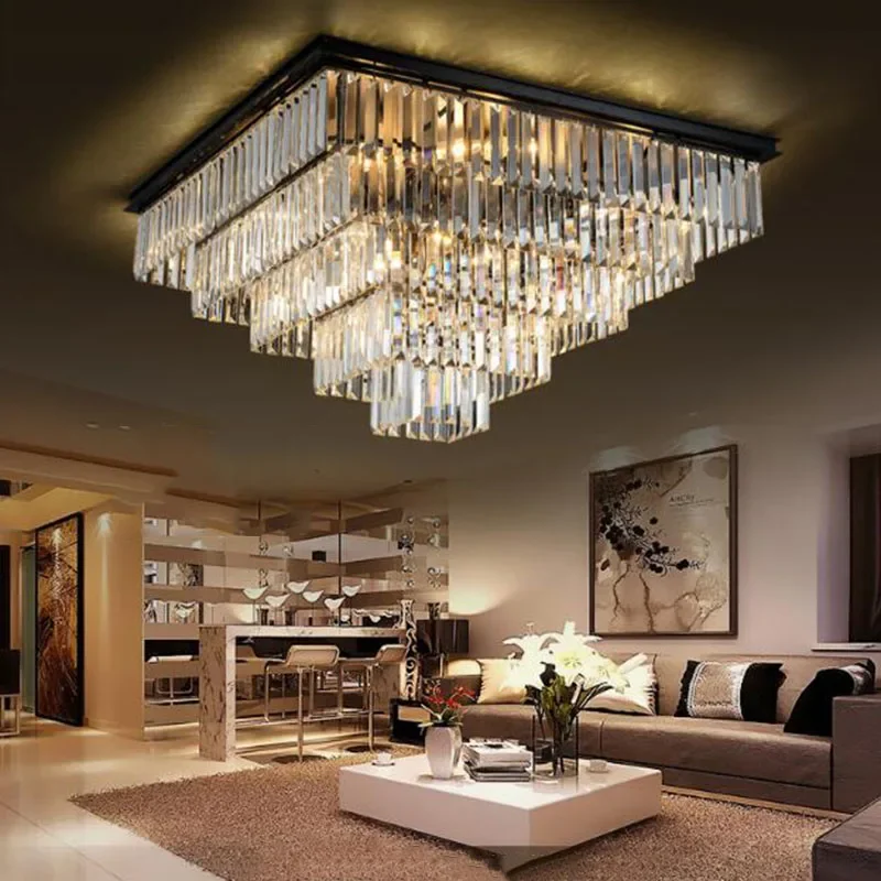 

Modern Vintage Crystal Ceiling Light Flush Mounted Ceiling Light for Home and Hotel Decoration