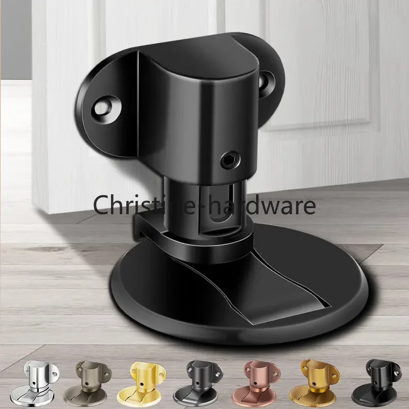 Adjustable Door Holder Stainless Steel Magnetic Door Stopper Non-punch Sticker Water-proof  Furniture  Hardware