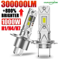 Faros LED H1 H4 H7 de 1000W Súper Brillantes, Bombillas LED 9003 HB2 para Automóvil, Lámparas LED H7 Canbus para Coche, 6000K 12V