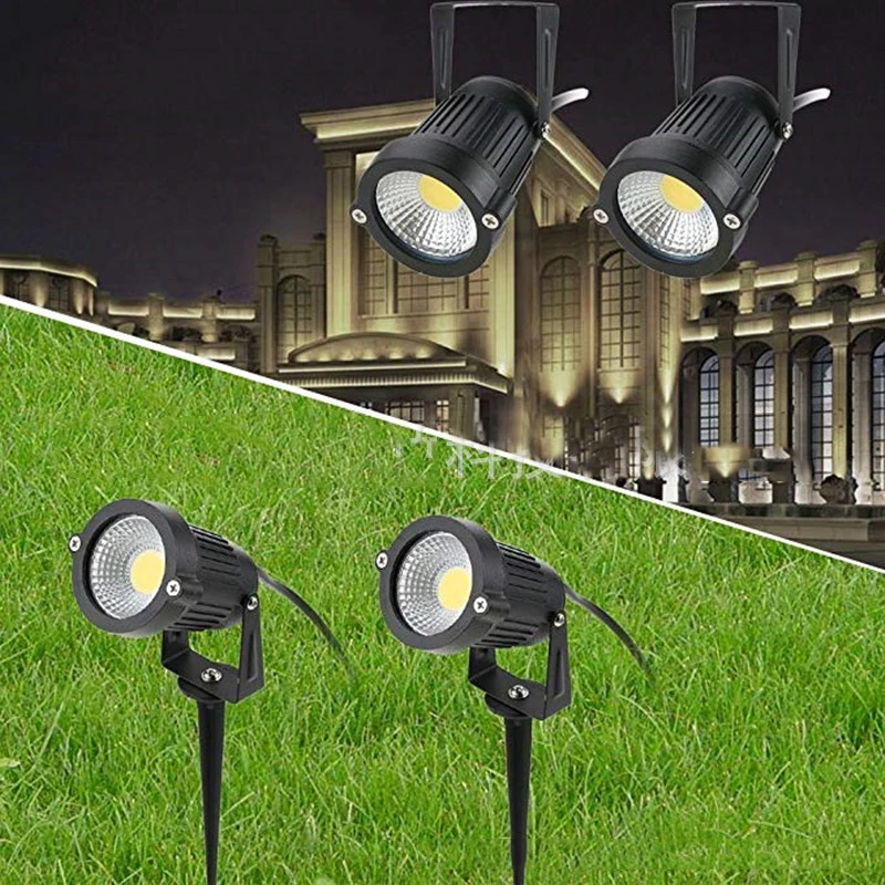 LED Spike Light 5w COB Garden Lawn Lamp Light Outdoor Landscape Waterproof Spot Bulbs for Garden Dropshipping