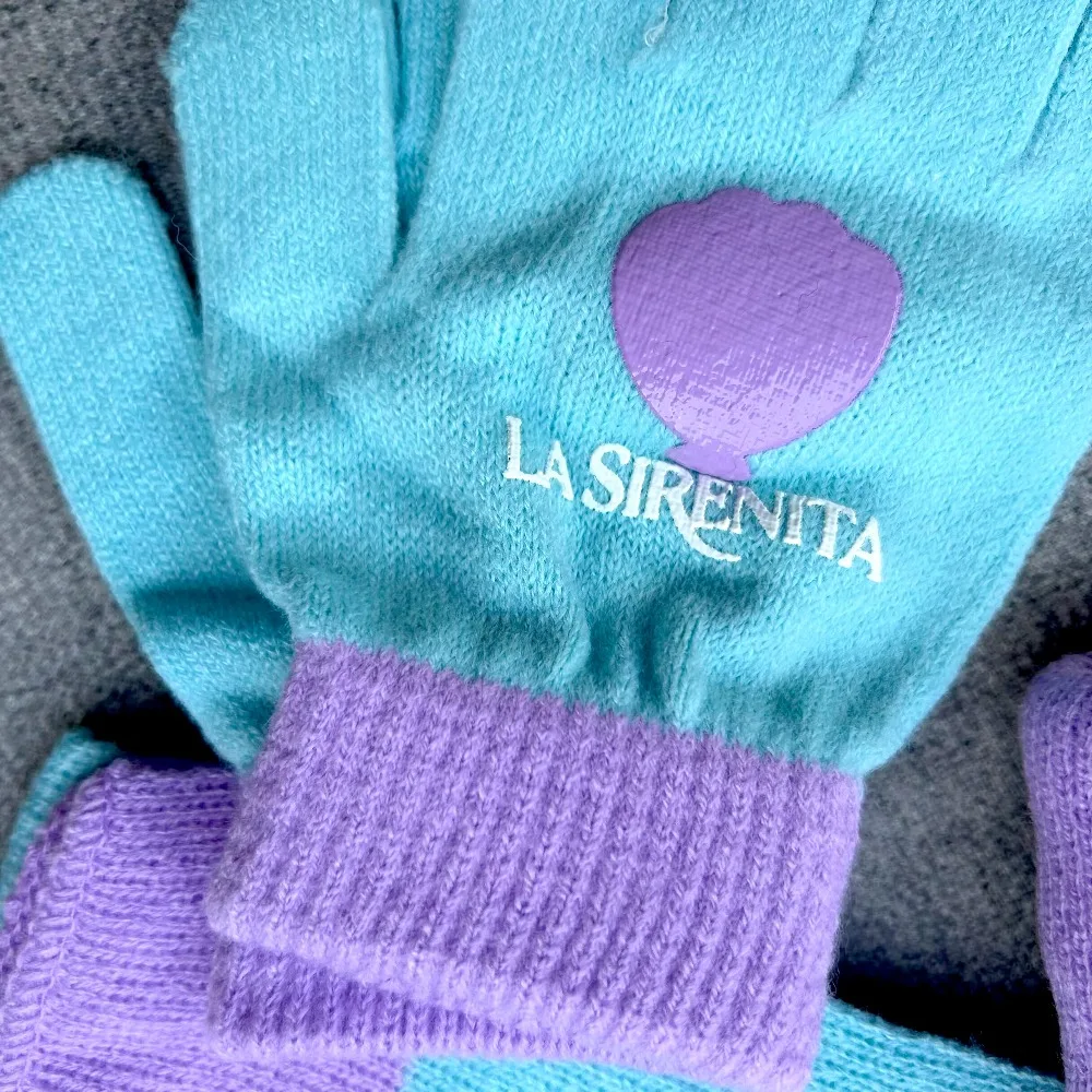 ディズニーリトルマーメイドアリエルかわいい帽子スカーフ手袋ニット 3 個セット子供暖かい漫画冬アクセサリー女の子クリスマスギフト