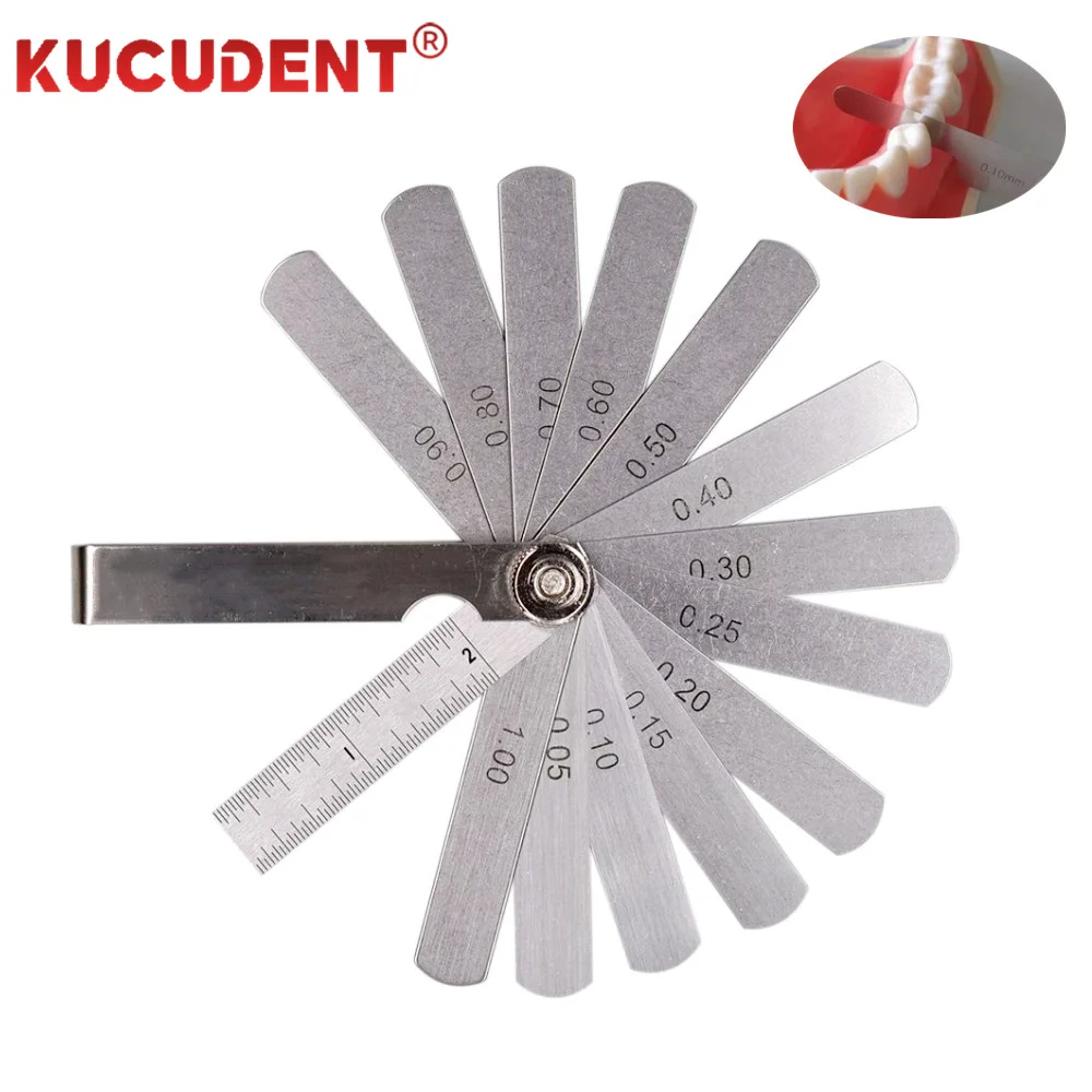 Dental Interproximal Reduction Gauge Ruler Orthodontic Treatment Tools IPR Dentistry Tooth Gap Measuring Ruler Stainless Steel