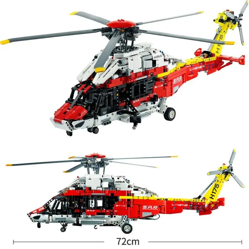 NEW 2001PCS Technical Airbus H175 Rescue Helicopter Building Blocks 42145 Electric Motor Assemble Bricks Toys Gifts For Kids Boy