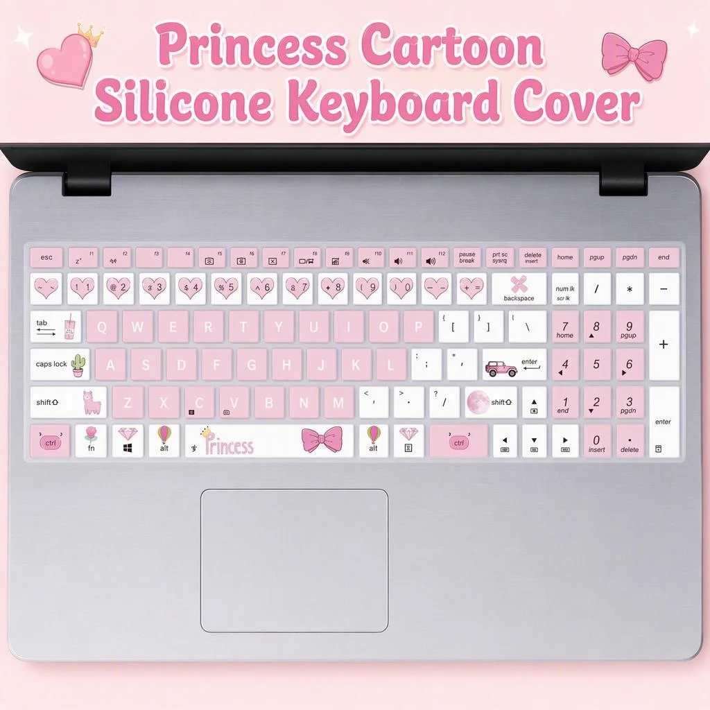 Cartoon Pattern Design Silicone Keyboard Cover Skin for ASUS A555l A556u A580u FL5900u FL8000u FX50j W519l X550v ZX50j,Dustproof