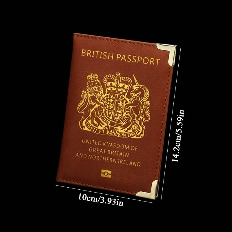 2023 Travel Accessories New United Kingdom British Passport Cover with Elastic Band Passport Holder Cover Passport Wallet