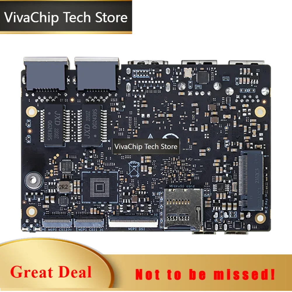 VivaChip TechBanana Pi BPI-M5 Pro Rockchip RK3576 8GB LPDDR4 64GB EMMC A-RM Mali G52 MC3 GPU 6 TOPs SBC Development Board