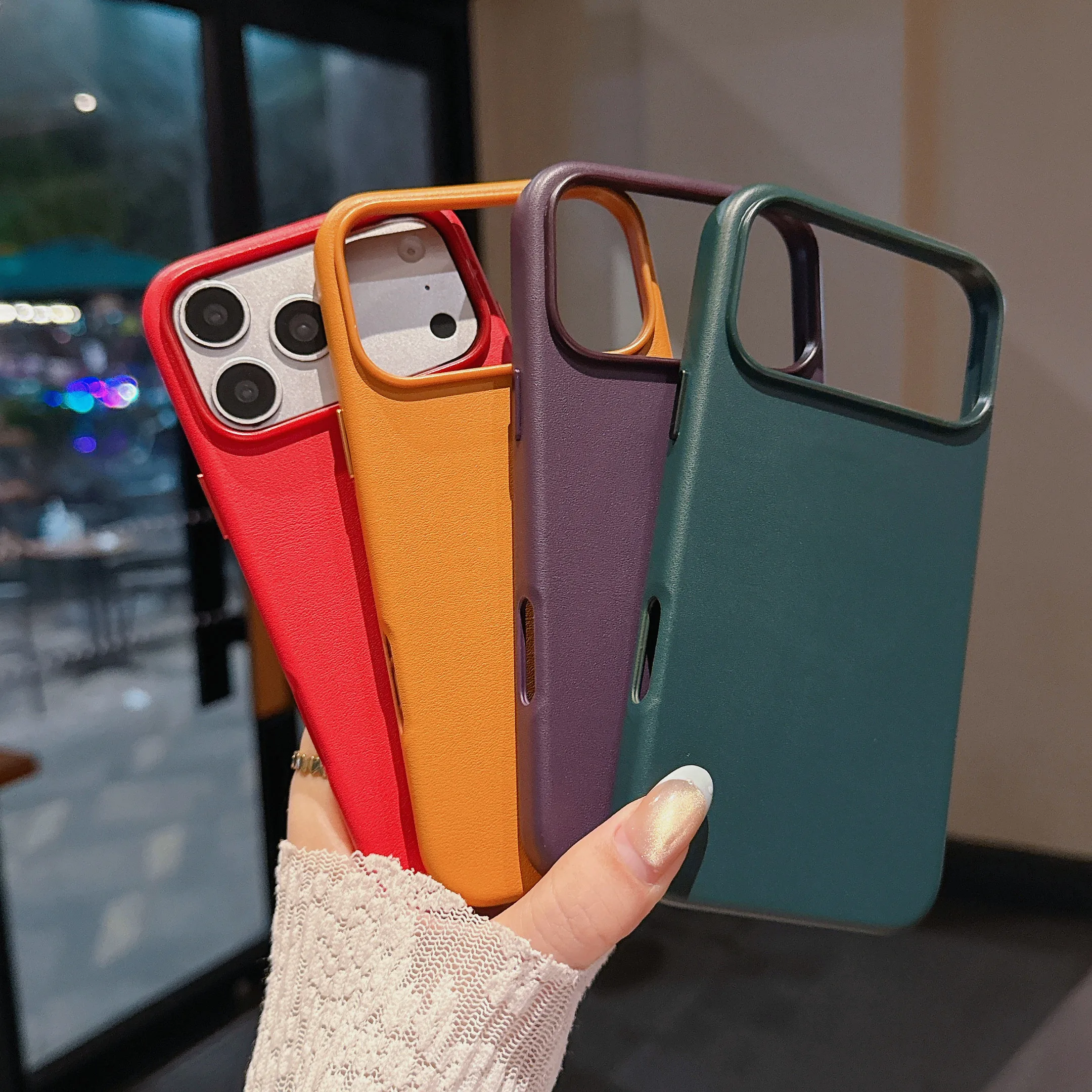 Funda magnética de cuero sintético para iPhone 18 Pro Max, 17, 16, 15, 14 Plus, 13, 12, compatible con la carga inalámbrica MagSafe y con protección contra golpes.
