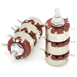 1Pcs WTH118-3 2W Triple Potentiometer WTH-3L Rheostat 4K7 10K 100K 220K 470K 680K 1M