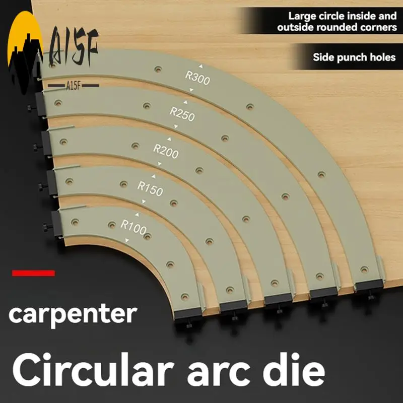 

A15F-5Pcs Radius Corner Jigs For Wood Working, Woodworking Round Corner Radius Templates,Radius Jig Corner Templates