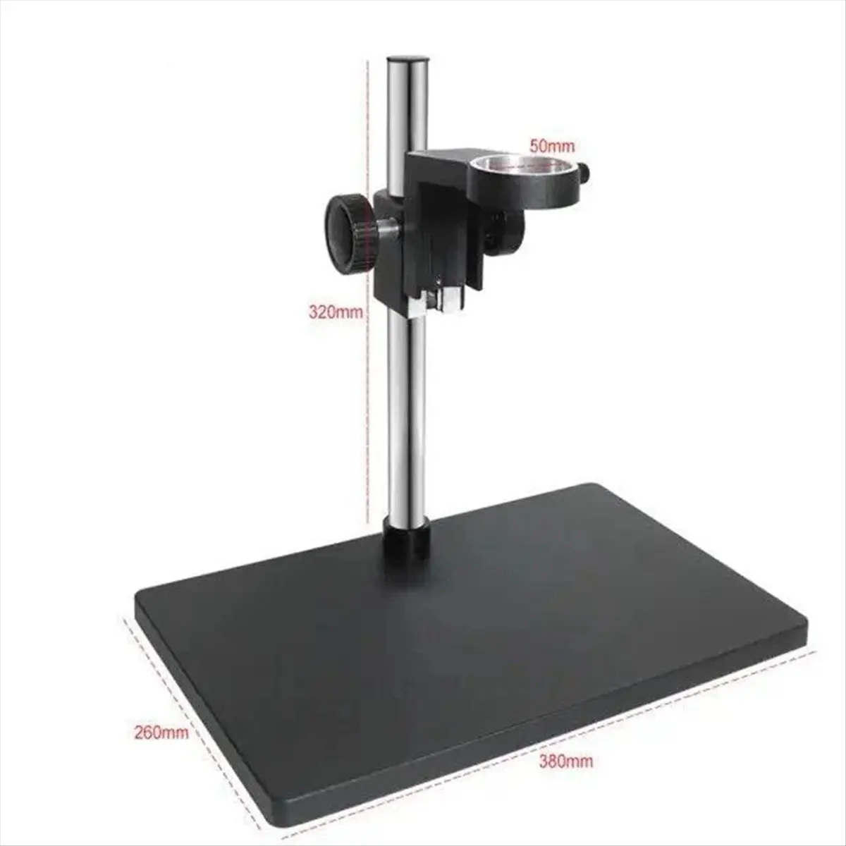 【TOP mondial 2026】 ▼ △ ◑ Support de tête de microscope de 50 mm de diamètre, poteau de support de 25 mm de diamètre pour accessoires de microscope stéréoscopique monoculaire, réparation.