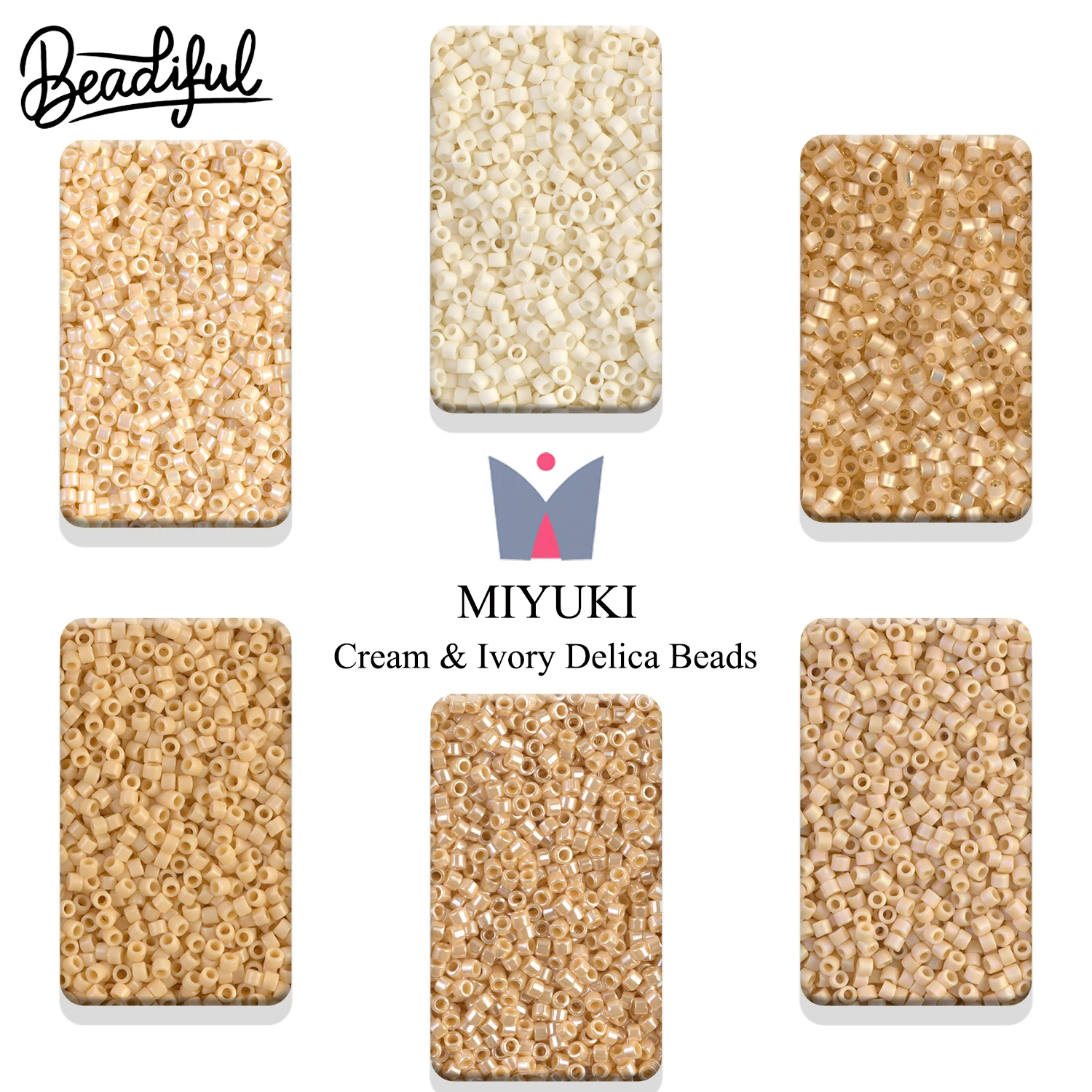 

10g/2000pcs MIYUKI DELICA BEADS 11/0 - Cream Ivory Series Japan Glass Seed Beads for DIY Earrings & Jewelry Craft