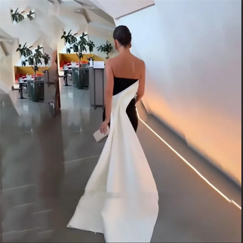 Patchwork Elegant Mermaid Evening Dresses 2025 Strapless Prom Gowns Party Dresses Saudi Arabia Formal Dresses Customized ﻿