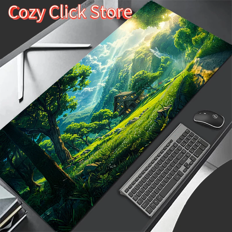 Gaming Mouse Pads Big Gamer Keyboard Desk Japan Anime Scenery Mouse Mat Carpet Rubber Tapis Souris Gaming Notbook Pc Mousepad