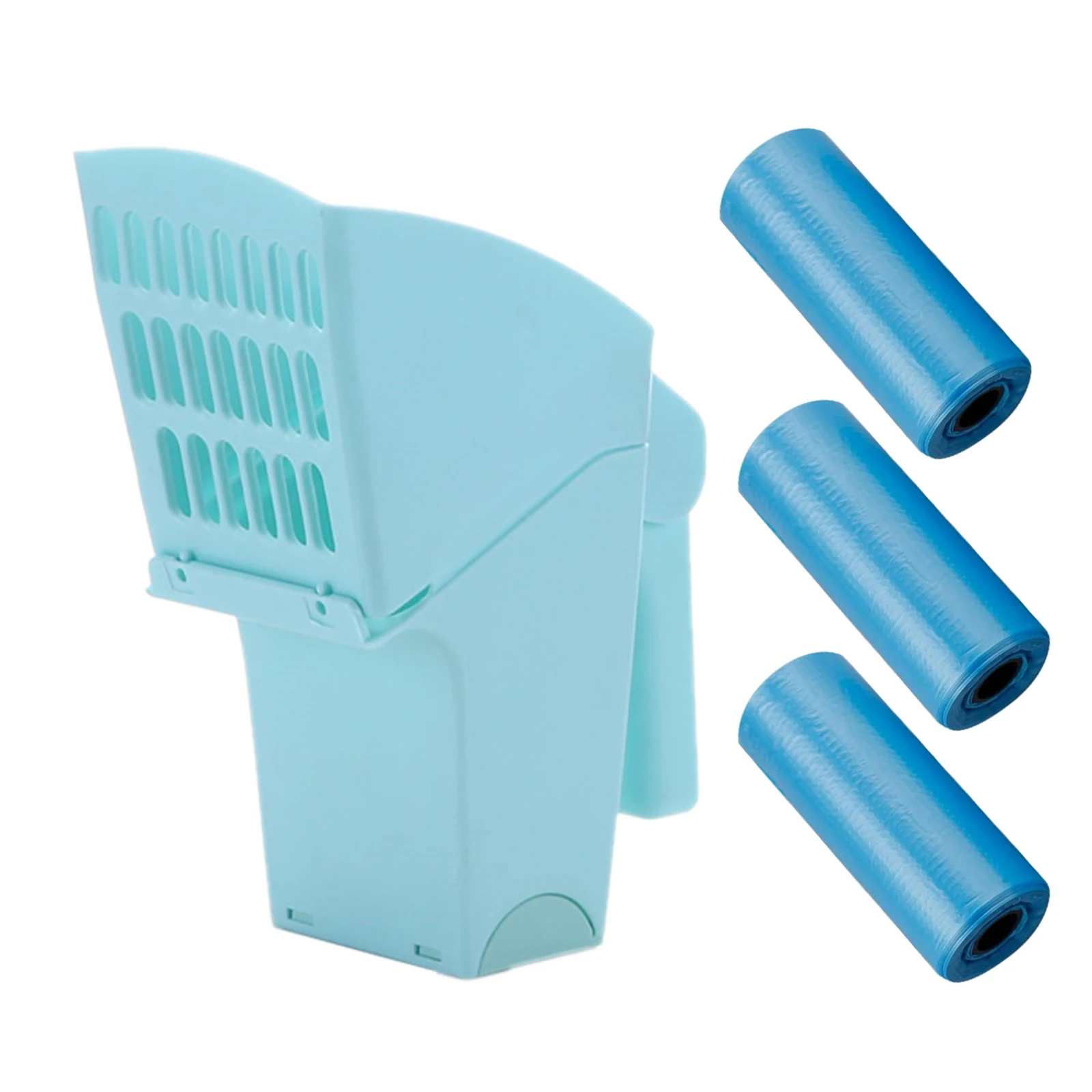 

Cat Litter Scoop With 3 Bags Plastic Pet Cleanning Tool Scoop Cat Litter Scooper With Stand Durable Cute Cat Spoons For Cleaning