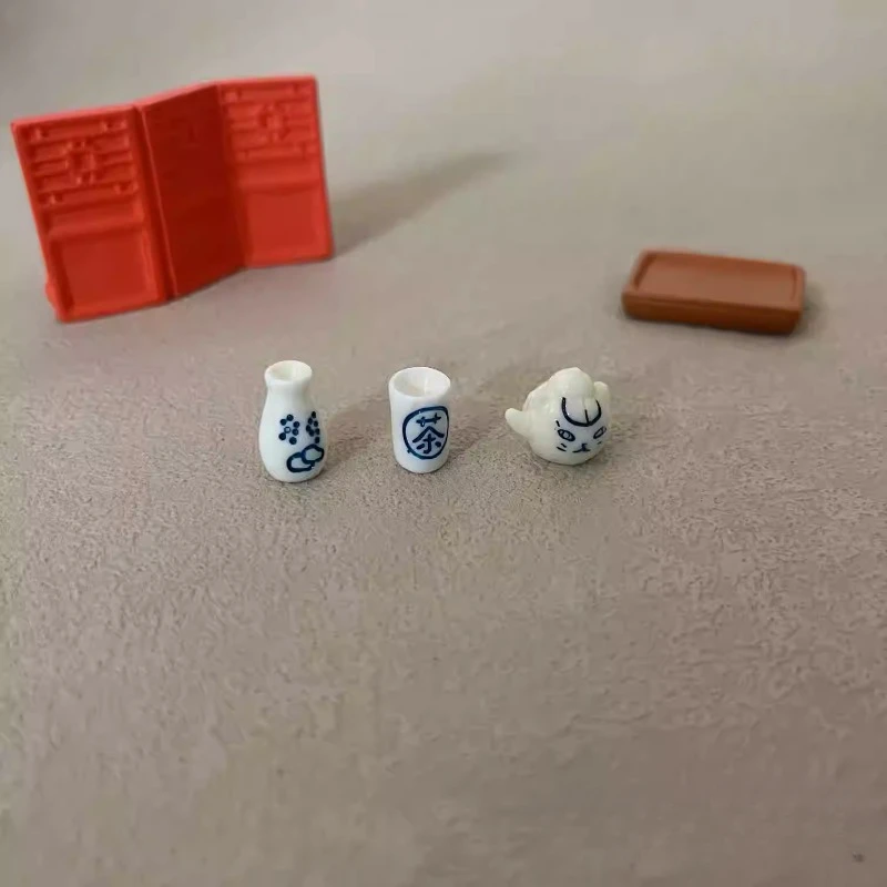 Emulation Miniatur Bildschirm japanischen Tee Set Tee tasse Teekanne und Weinflasche Modell dekorative Ornament Spielzeug