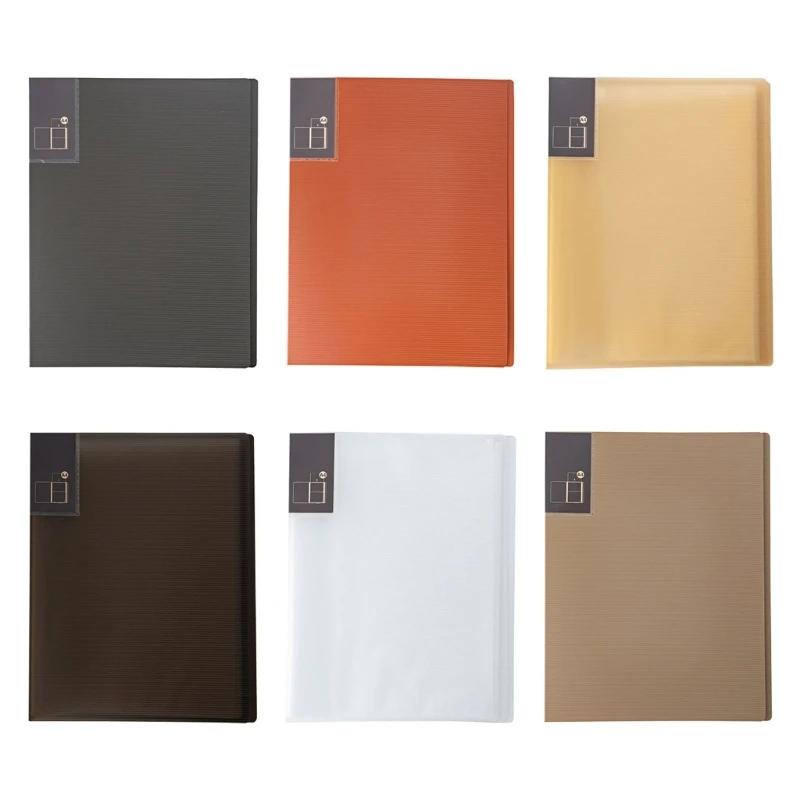 투명 슬리브가 있는 4개의 종이 정리함 프리젠테이션 북 문서 어린이 삽화를 위한 실용적인 바인더 포켓북 폴더