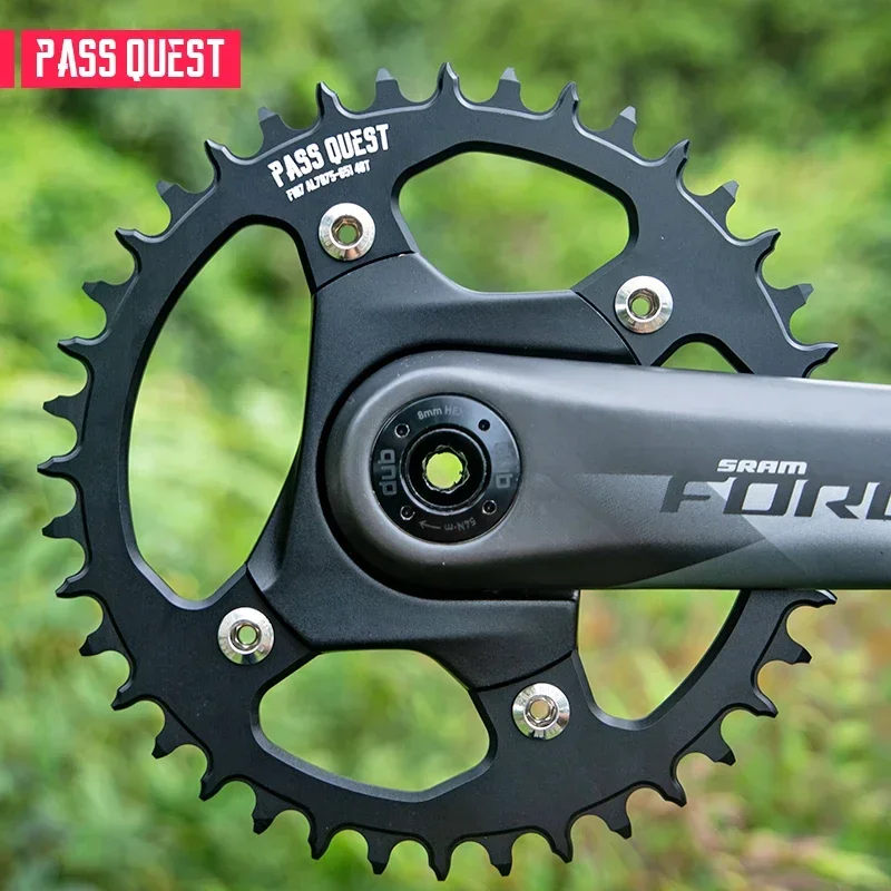 PASS QUEST 107BCD ChainringS for SRAM Force Crankset Support 12 Speed Axs Chain,36T-58T 107BCD Round Road Bike Chainrings