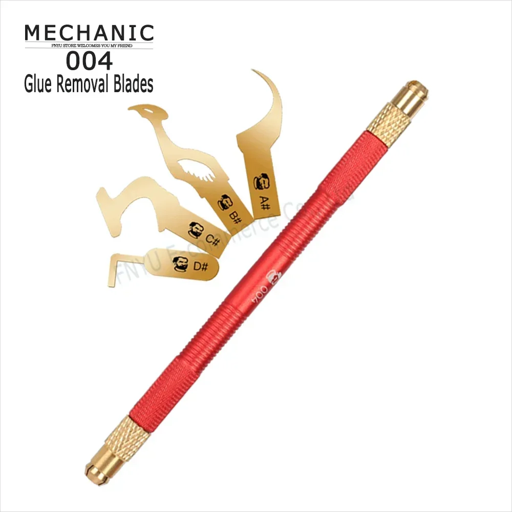 접착제 제거 도구 MECHANIC 004 칩 마더 보드 계층화 된 커팅 재 작업 블레이드 세트 전화 수리 제거 IC 더블 엔드 나이프