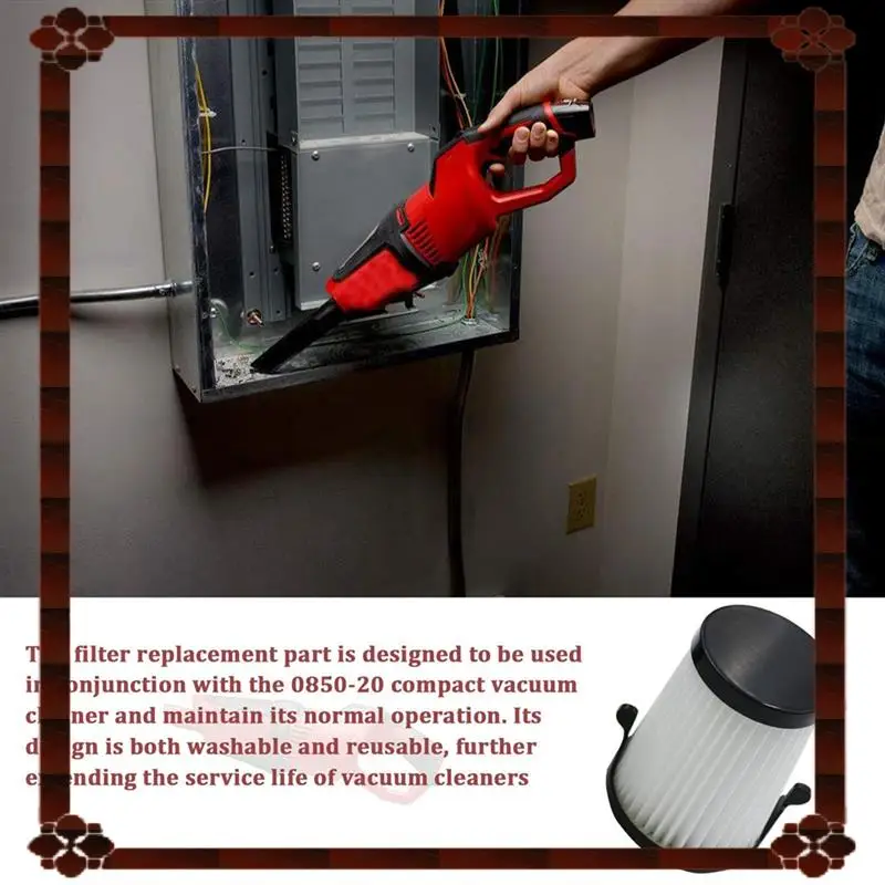 استبدال التسليم لمدة 24 ساعة 49-90-1950 ملحقات قطع غيار فلتر HEPA مناسبة للمكنسة الكهربائية الجافة اللاسلكية 0850-20 (2