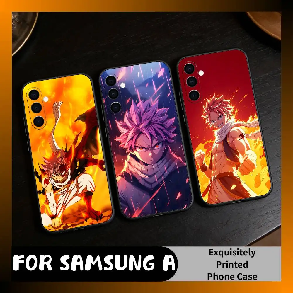 

Characters N-Natsu D-Dragn-eel Phone Case For Samsung Galaxy A73,A72,A71,A70,A52,A51 Others Soft Black Cover