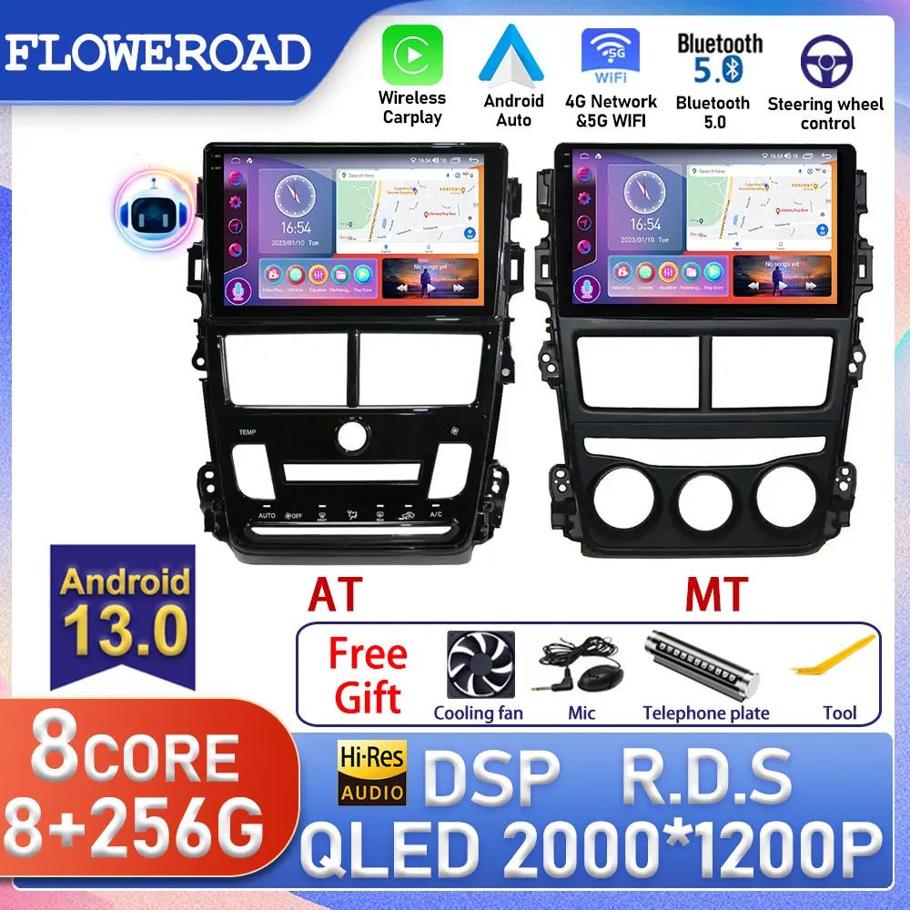 

Android Auto For Toyota Vios Yaris 2018 2019 2020 Car Radio Multimedia Player GPS Navigation Autoradio 2 Din DSP No DVD Monitor