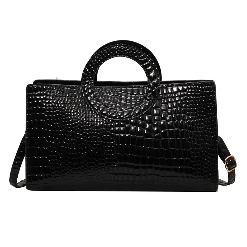 Fashionable Crocodile Pattern Square Bag Retro Versatile Crossbody Bag for Women Mother Kids Bags for Girl Women Handbag Bolso