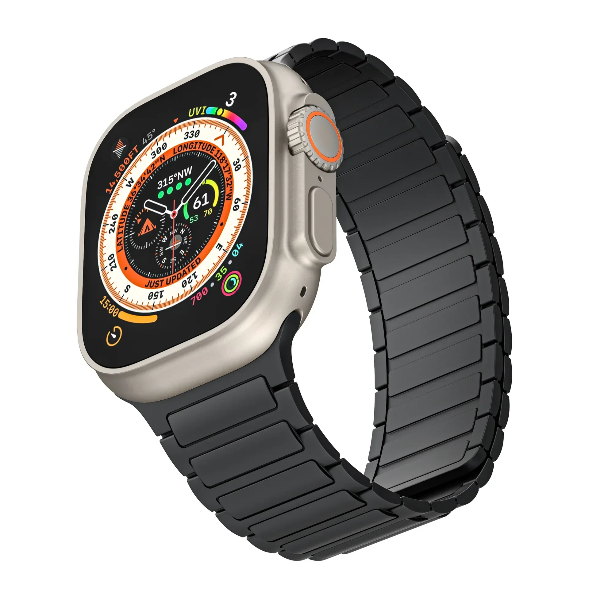 Magnetic Silicone Band for Apple Watch Band Ultra 3 49mm 11 10 46mm 42mm Bracelet iWatch 9 8 7 6 5 SE 45mm 41mm 44mm 40mm Band