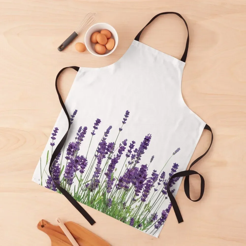 Watercolor Purple Lavender Horizontal Apron christmas cleanings Women's women's kitchens Apron