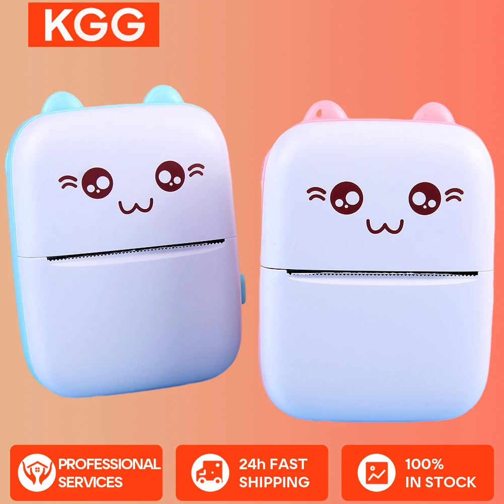 KGG Thermal Printer 57mm Inkless Bluetooth Wireless Mini Pocket Printer Photo Label Adhesive Note Printing for Travel Work.