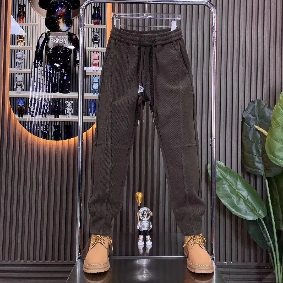 Men's Joggers Autumn Winter Drawstring Casual Pants Sweatpants Workout Running Gym Fitness Sports Trousers Streetwear New 2023