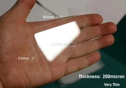 Hoja de PVC transparente ultrafina, tarjeta de visita de acetato transparente, grosor de 200 micras, 20/50/100 cantidad a elegir