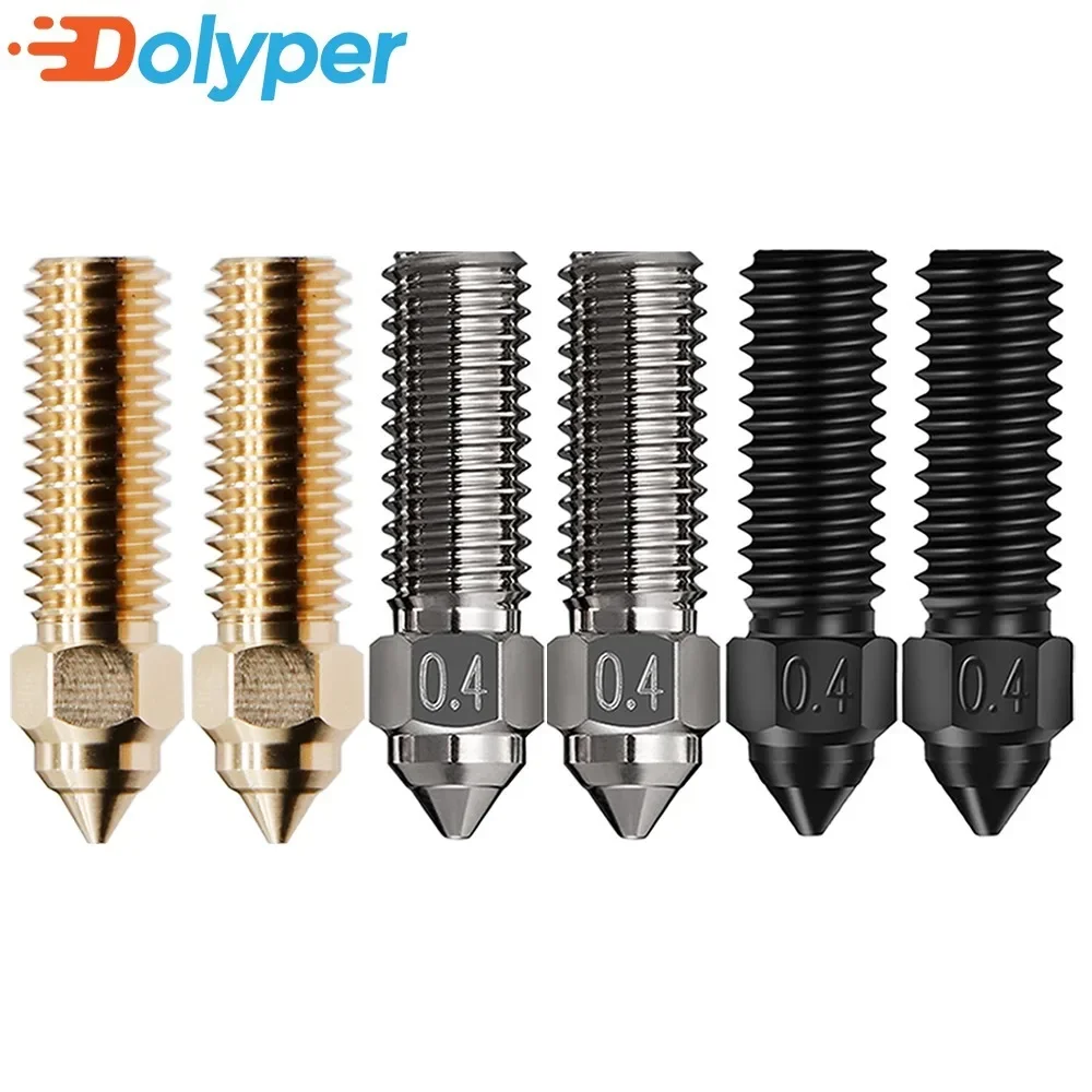 5/10pcs Nozzles For Creality Ender 3 V3 KE K1 / K1 MAX Nozzle High Quality Brass Plated Copper Hardened Steel 3D Printer Nozzles