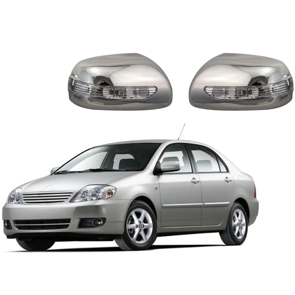 

For Toyota Corolla 2005-2007 Car Rearview Protect Side Mirror Cover With Light Body Kit Rearview Mirror Cover Trim Accessories