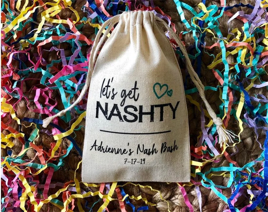 20pcs Nash Bash Bachelorette Survival Kit Bags -Party Hangover Kit - Let's Get Nashty