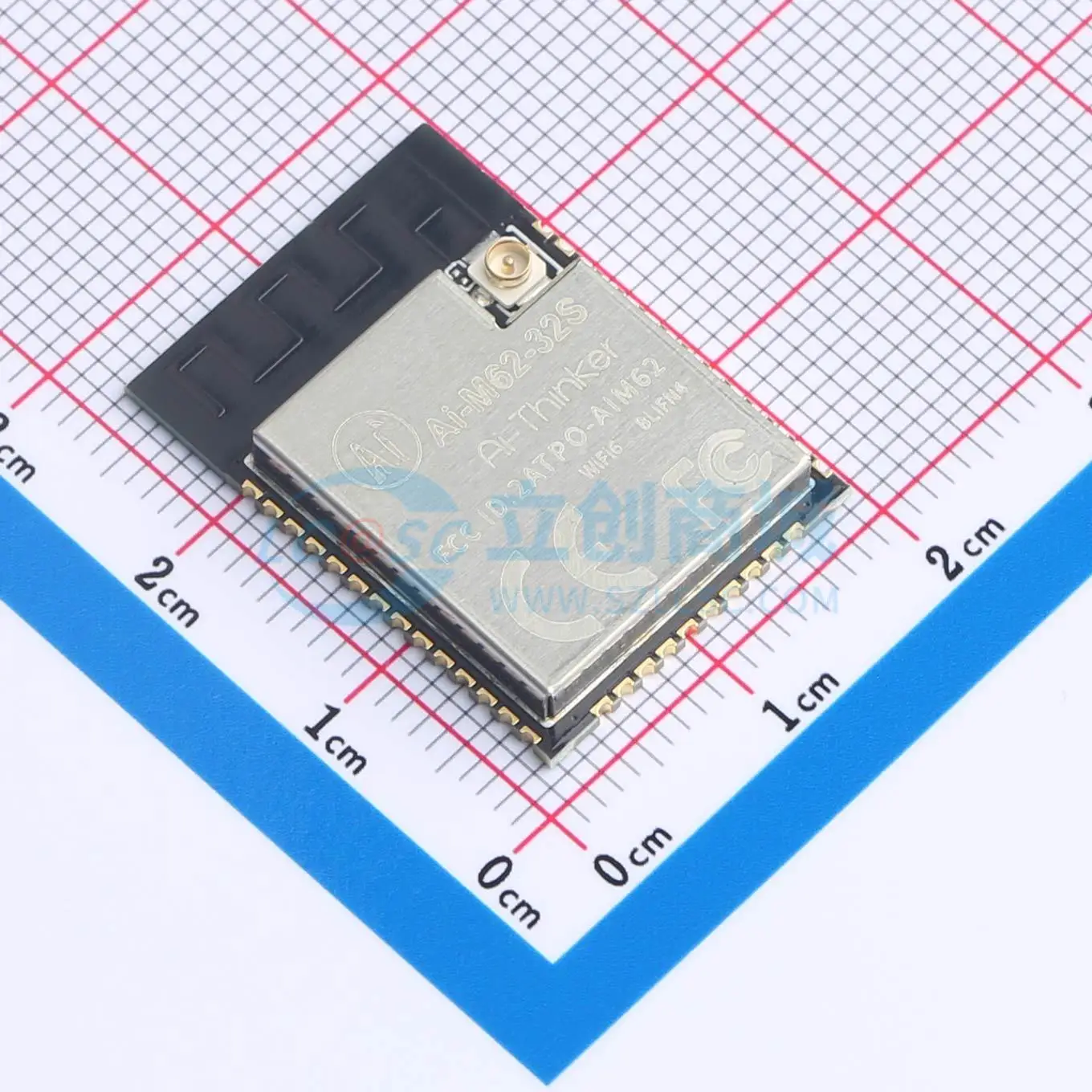 4pcs Ai-M62-32S SMD 25.5x18mm BL616 I2C GPIO UART USB2.0 SPI I2S 2.4GHz WiFi Wireless Module for Smart Home System