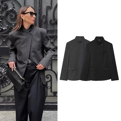 Imagen 1 del producto Tidalyf, novedad de primavera 2026, Blazers de oficina para mujer, chaquetas elegantes para mujer, moda juvenil, viajes, vacaciones, Joker, calles, abrigos cálidos