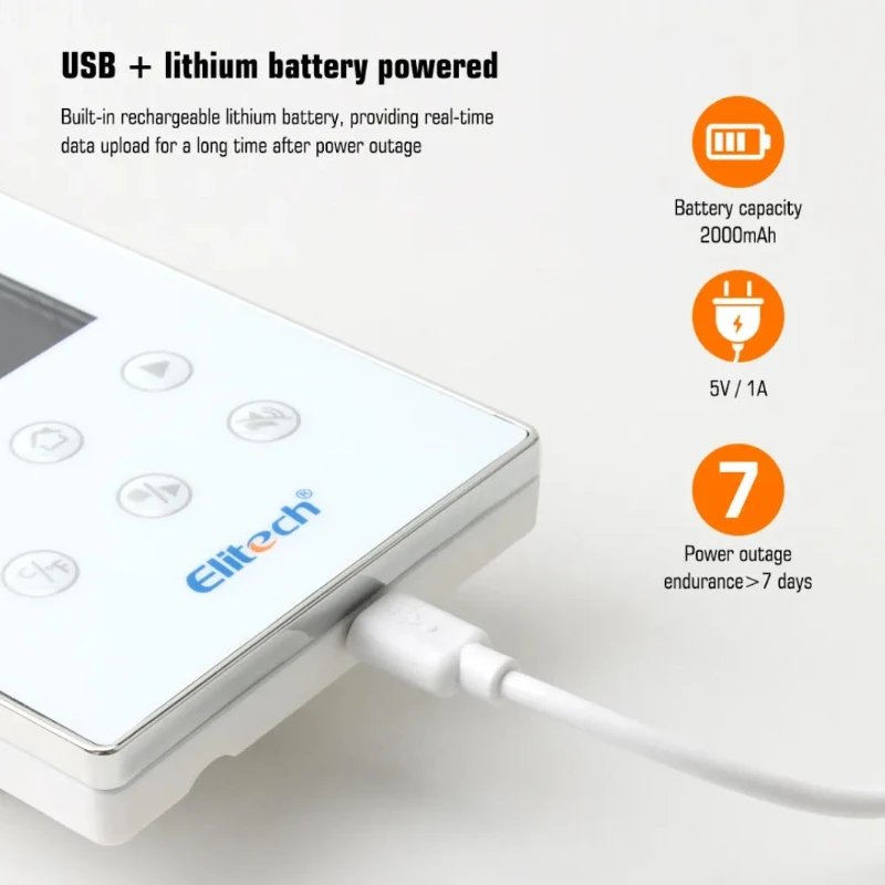 Elitech RCW-800 WiFi Temperature Humidity Data Logger Medicine Refrigerated Warehouse Alarm Pharmaceutical Cold Chain Plastic image 5