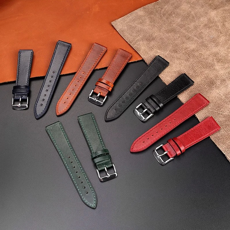 Ae1200 pulseira de couro retrô para casio AE-1200WH/1300/1000 pulseira a159 a158w a168 f91w pulseira de relógio vintage 18mm peças