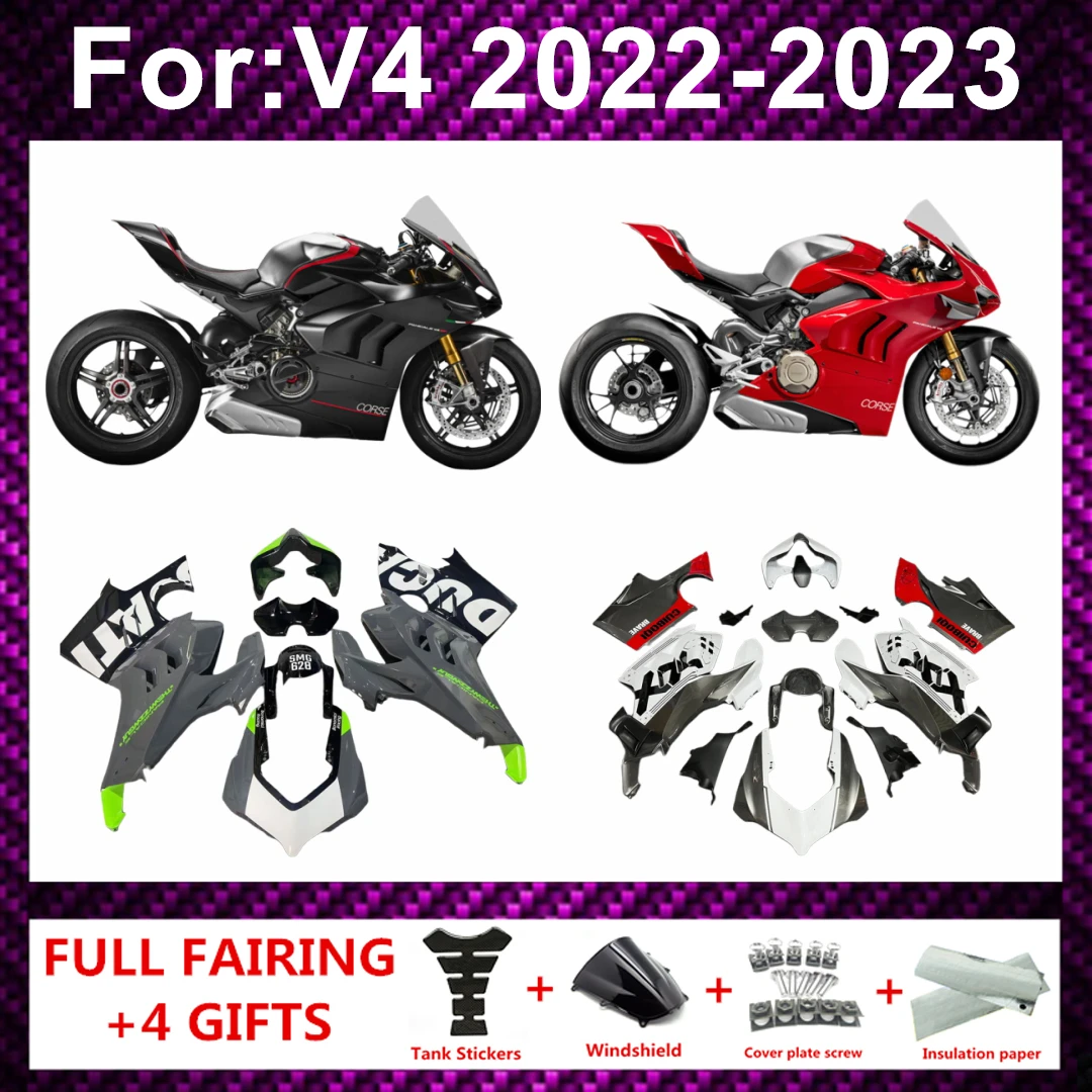 fit For DUCATI Panigale v4 v4s V4R 2022 2023 2024 full fairing kit bodywork new ABS injection mold body fairings kits SET zxmt