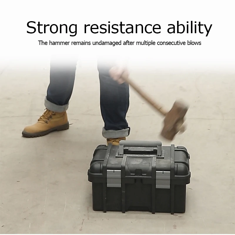 Plastic Tool Box Large Hardware Storage Box Shockproof Waterproof Hard Case Storage Boxes Household Portable Tool Box Organizer