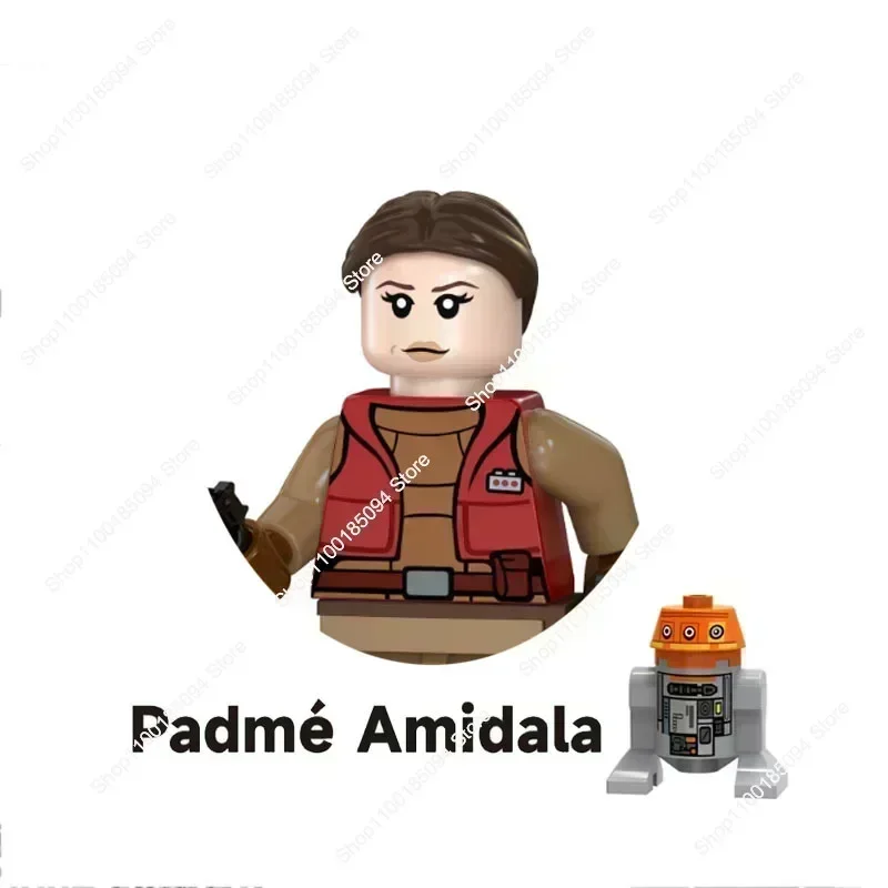 Giocattoli caldi Star wars Nuovi blocchi di costruzione Ahsoka HanSolo Luke Jan Dodonna Padme Amidala Leia Oagana Mattoni Action Figures Guerre Giocattoli