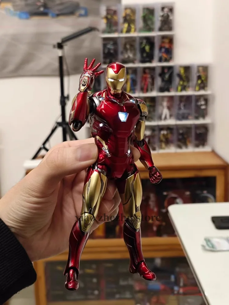 Marvelthe Avengers Iron Man  Genuine The Tenth Anniversary Luminous Splicable Ganaku Series Collect Figures Model Toys Ornaments