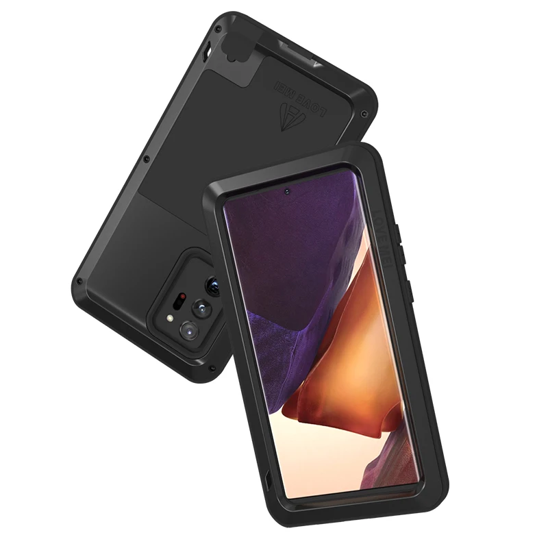 Armor Aluminum Metal Silicone Shockproof Case For Samsung Galaxy Note 20 Ultra 10 Lite 9 8 Cases Cover