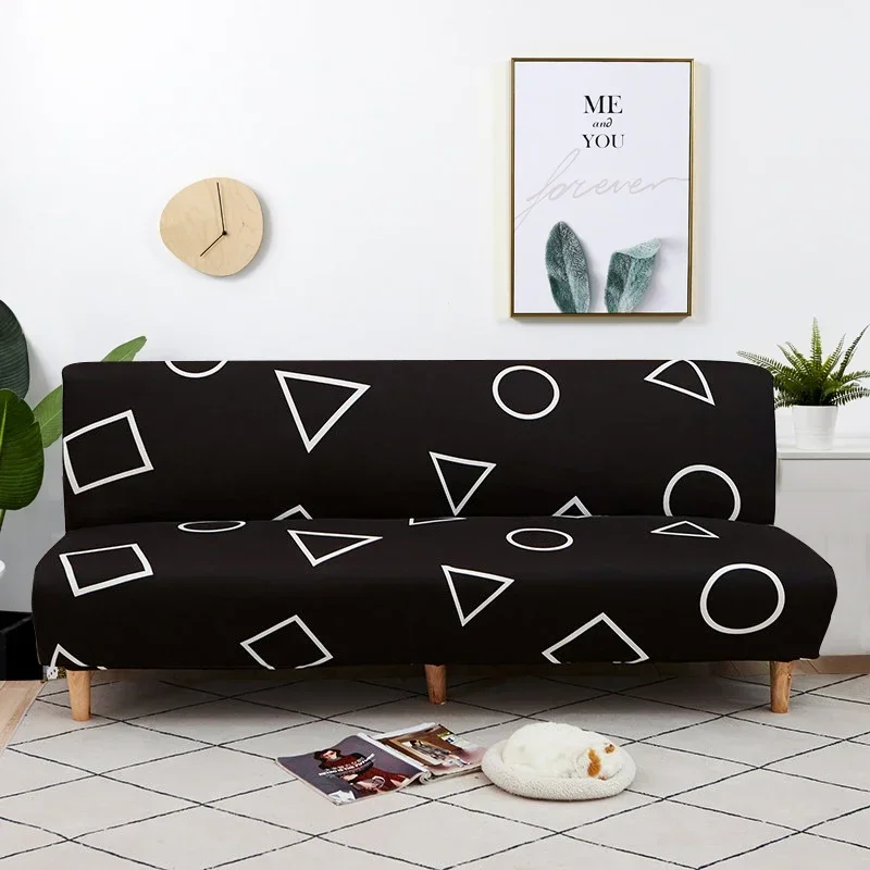 Spandex Sofa Bed Cover Without Armrest Folding Sofa Cover Elastic Couch Cover Sofa Slipcovers for Living Room Modern Home Decor