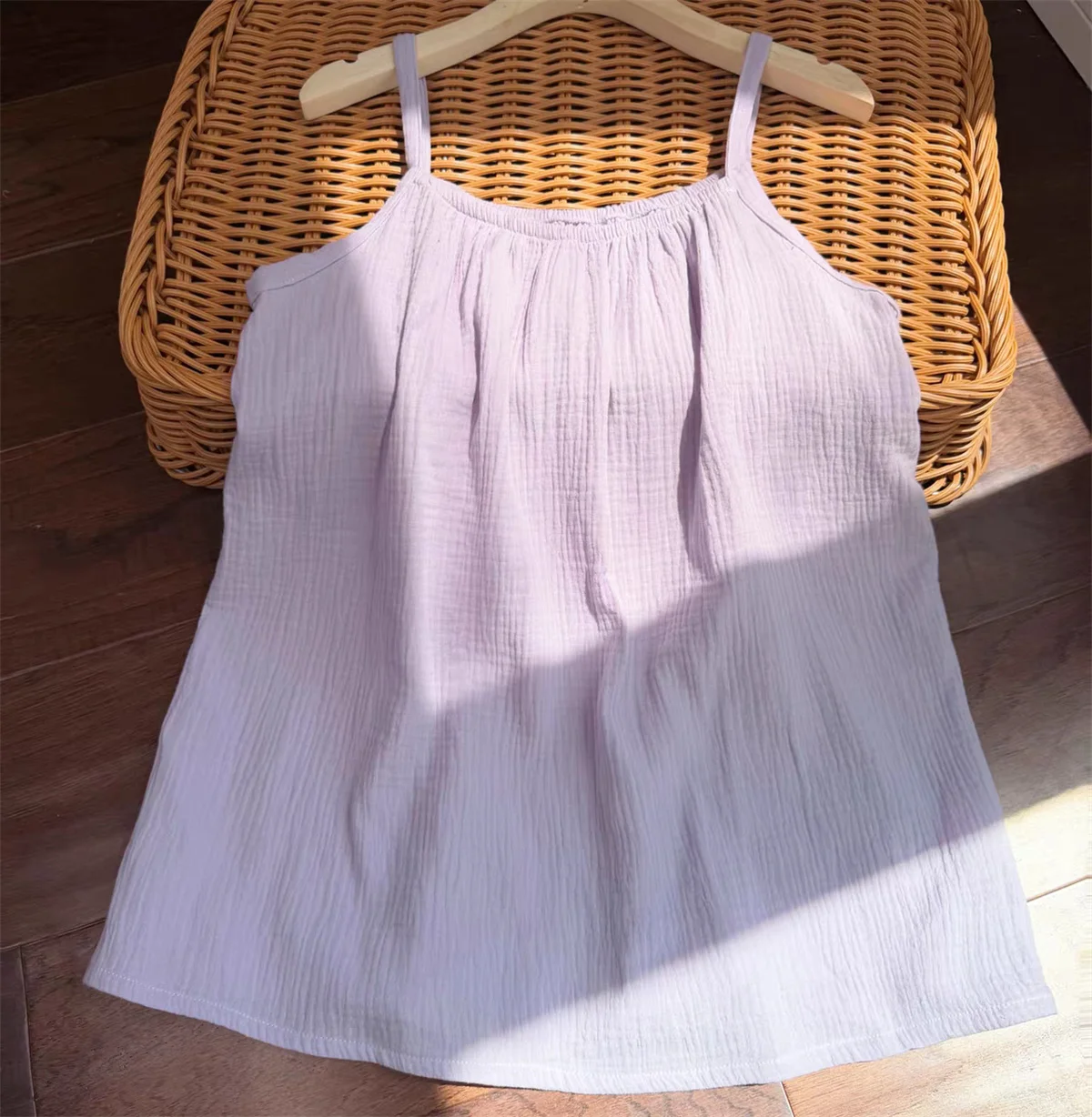 Women's plus Size Summer Camisole Tops Spaghetti Straps O-Neck Sleeveless Casual Cotton Linen Solid Color Contrast-Stitch
