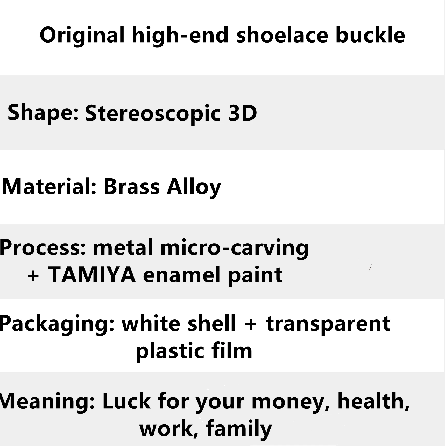 Lucky for You Shoelace Buckle Metal Enamel Paint AF1 Shoe Laces Buckle Accessories Lace Lock DIY Sneaker Kits Metal Lace Buckle