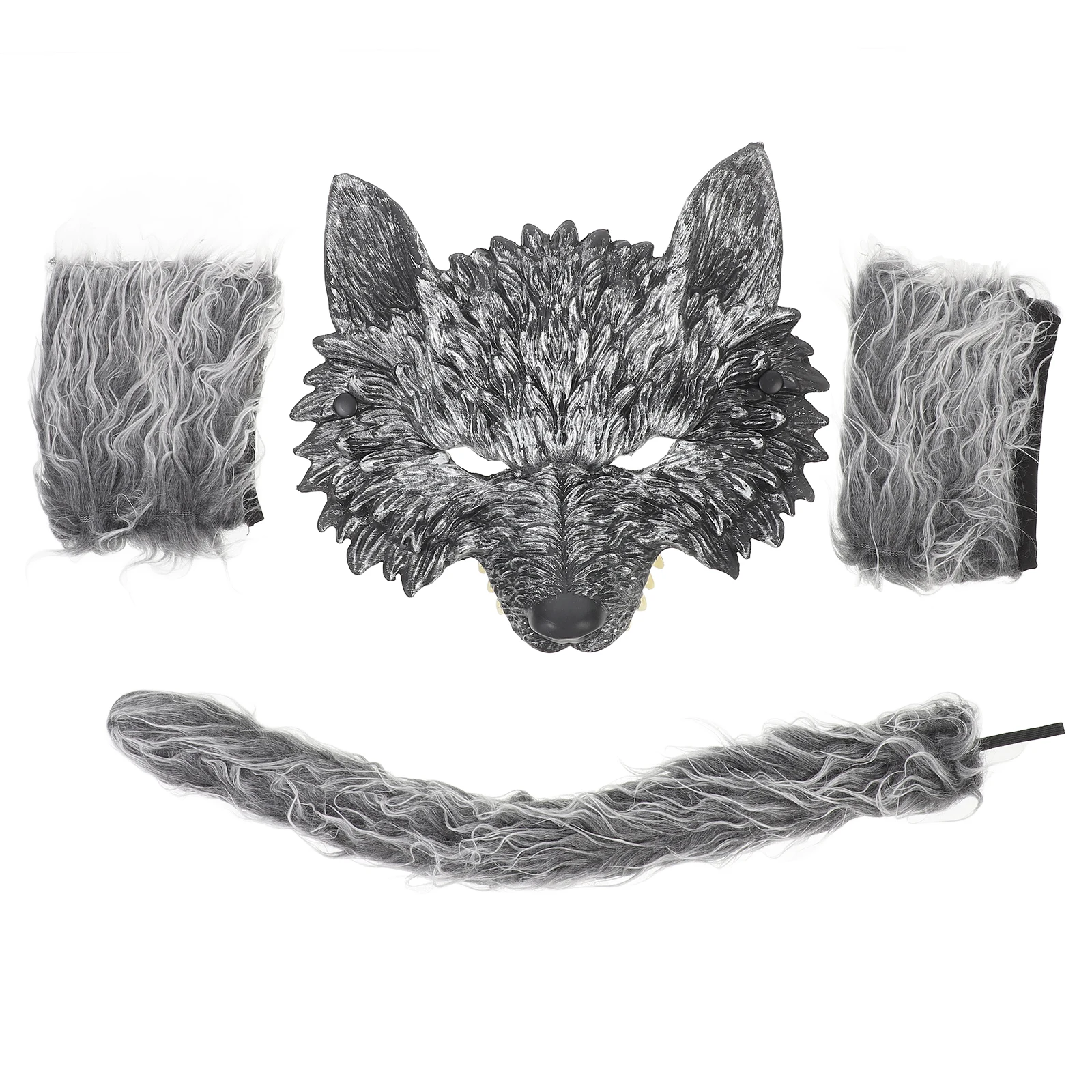 

Wolf Cosplay Costume Set Decorative Mask Gloves Tail Party Supplies Festive Props Role Play Accessories Animal Costume